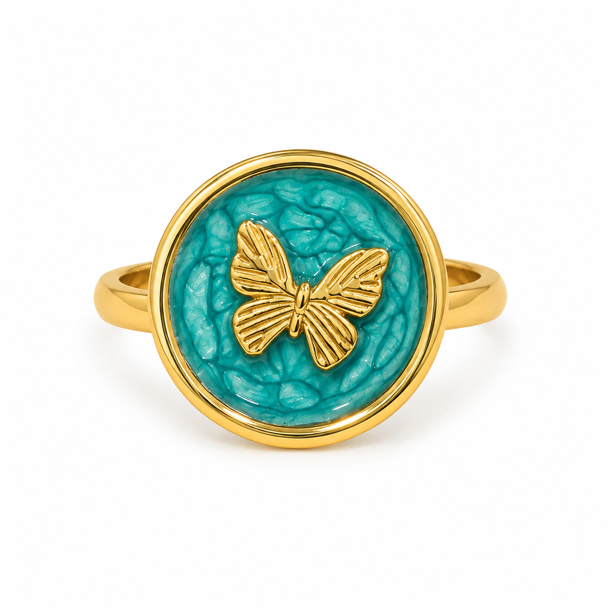 Turquoise Butterfly Ring
