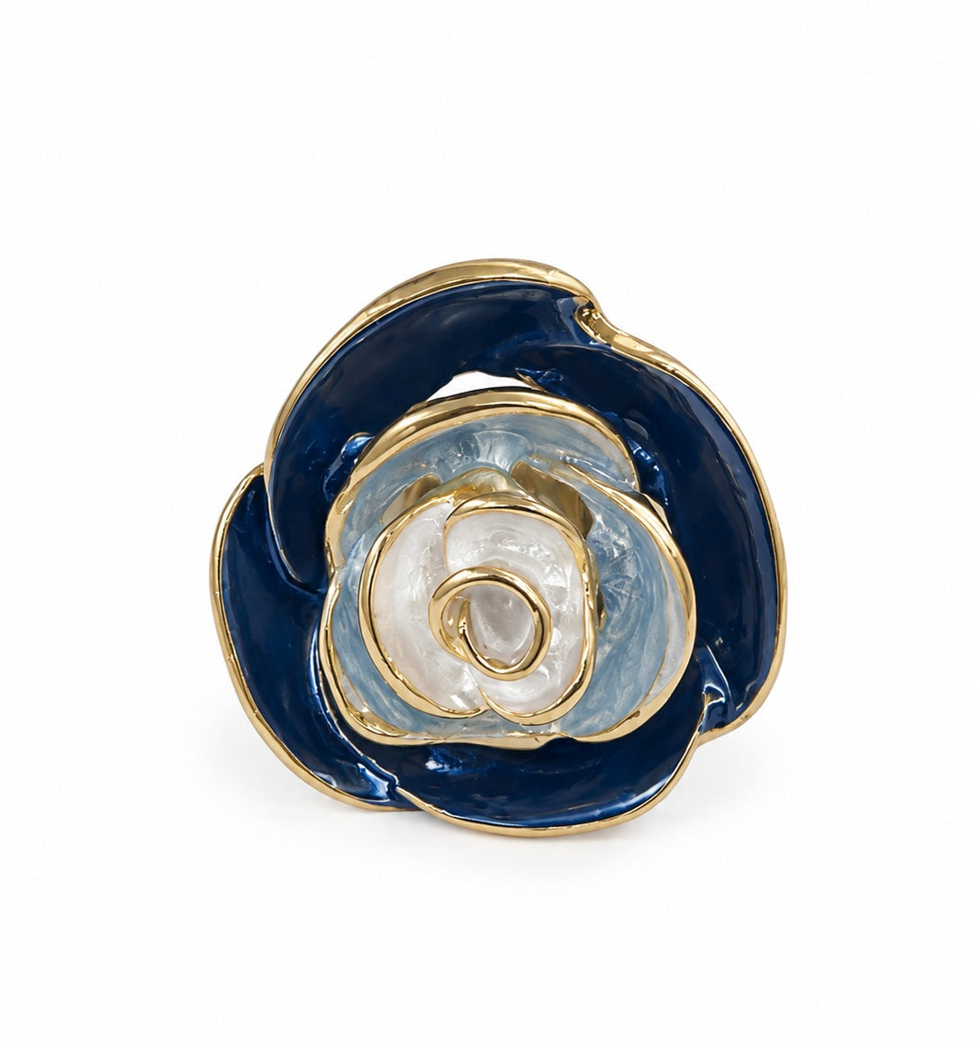 Blue Rose Statement Ring
