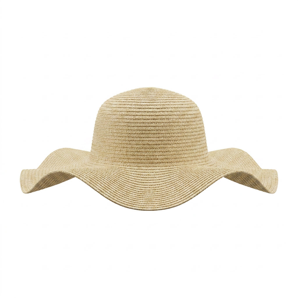 Natural Floppy Wide Brim Straw Hat