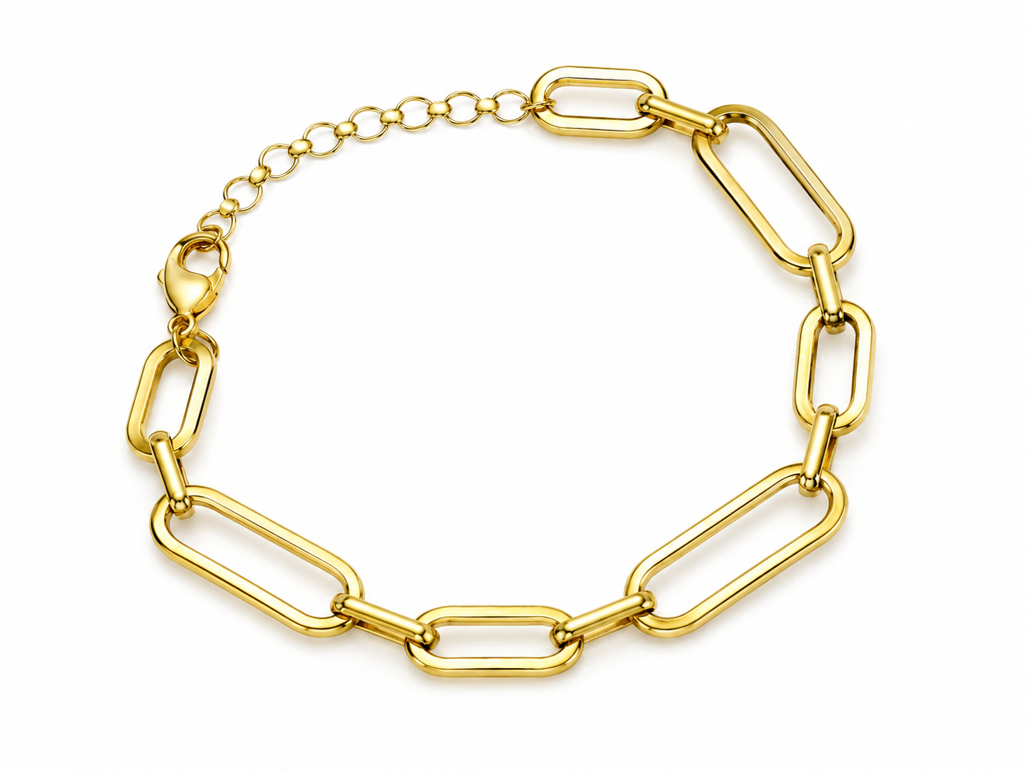 Gold Paperclip Chain Bracelet