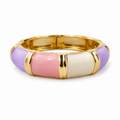 Handcrafted Chunky Enamel Bangle Bracelet in Pastel Colors