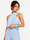 Sky Blue Marble Cuff Bracelet