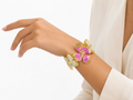 Gold Floral Cuff Bracelet