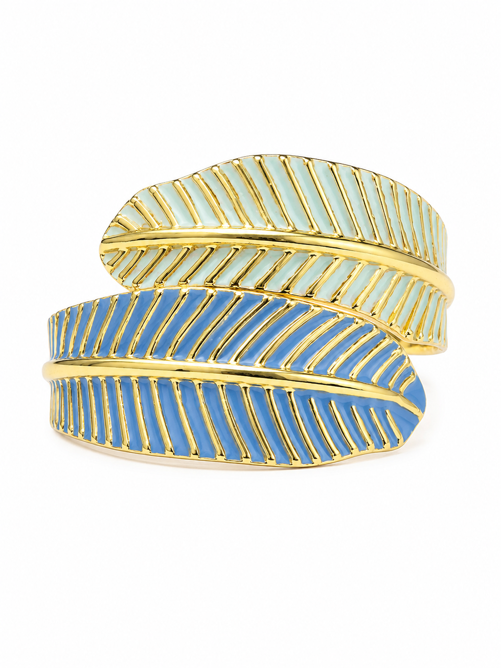 Gold-tone wrap cuff bracelet