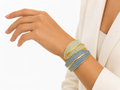 Gold-tone wrap cuff bracelet