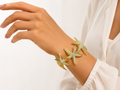 Gold-tone starfish cuff bracelet