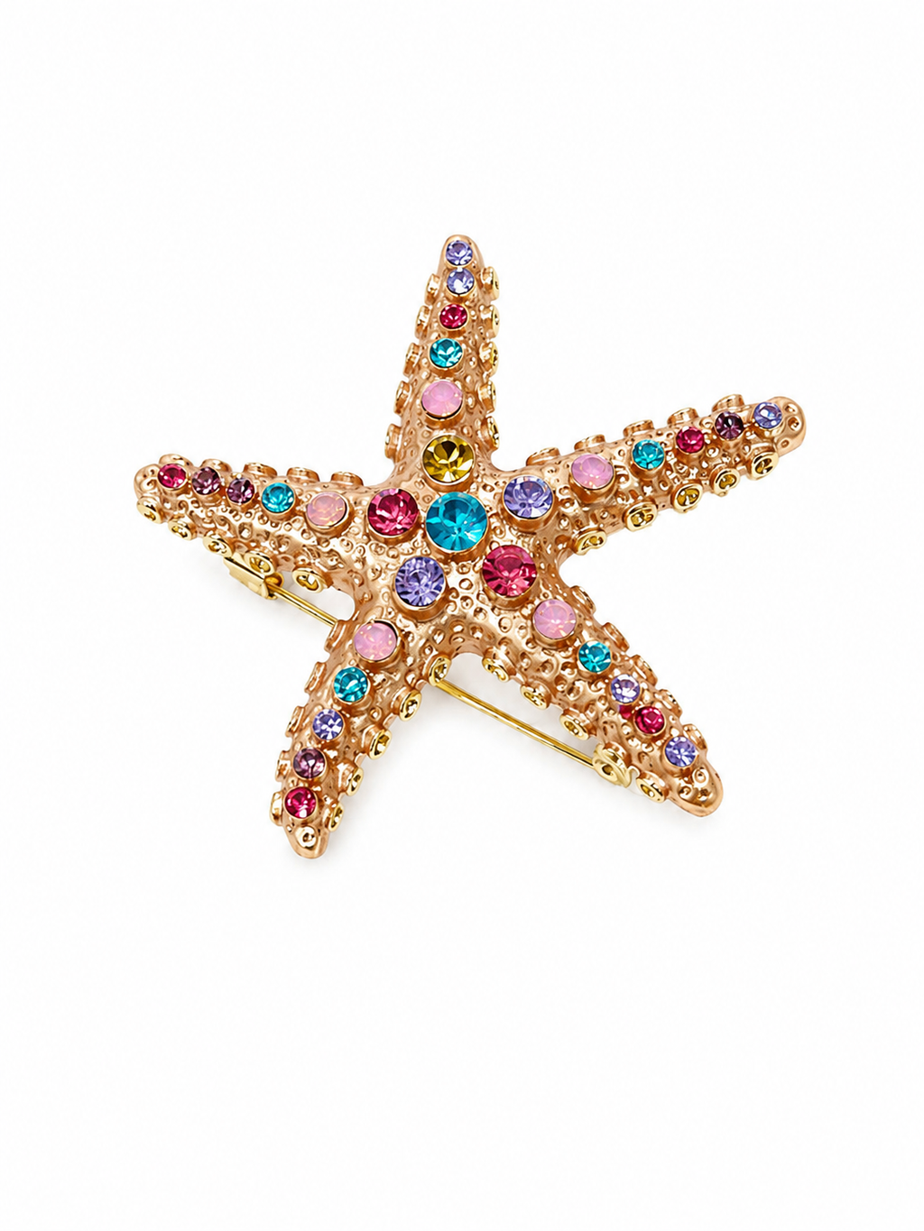 Gold-tone starfish brooch