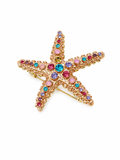 Gold-tone starfish brooch
