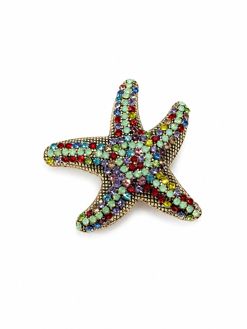 Vintage gold-tone starfish brooch