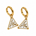 Prada Triangle Earrings