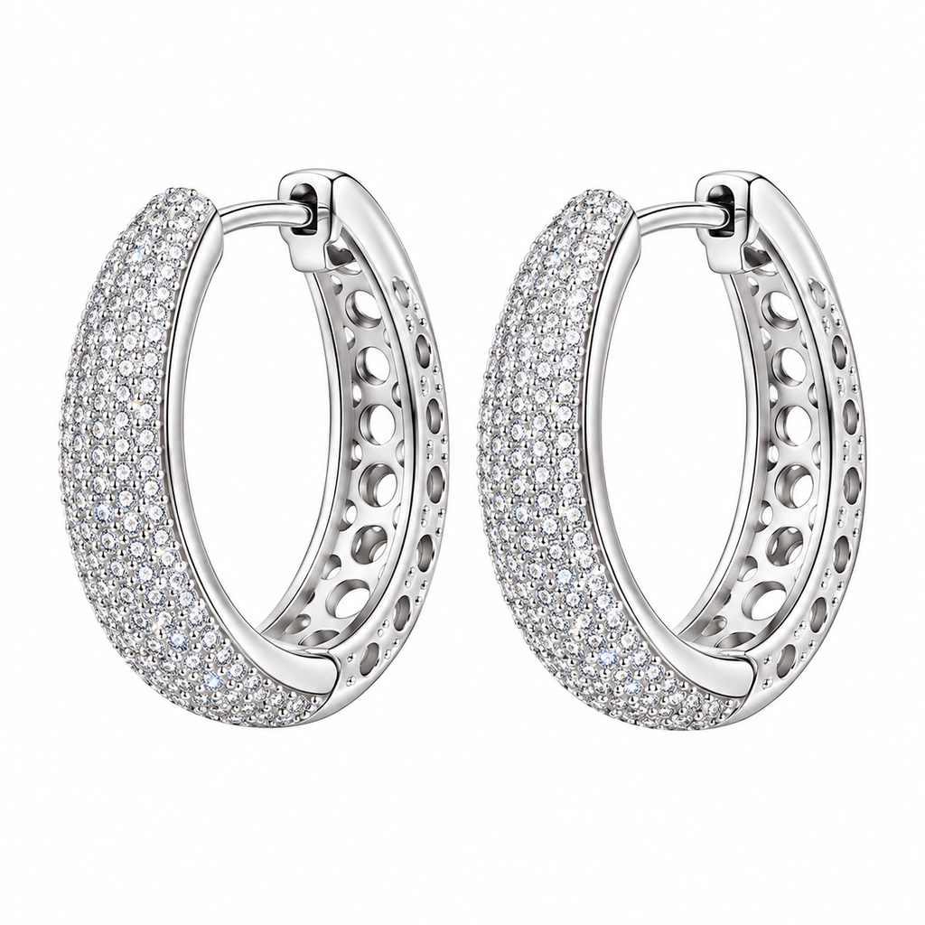 Silver Spark Hoops ✨