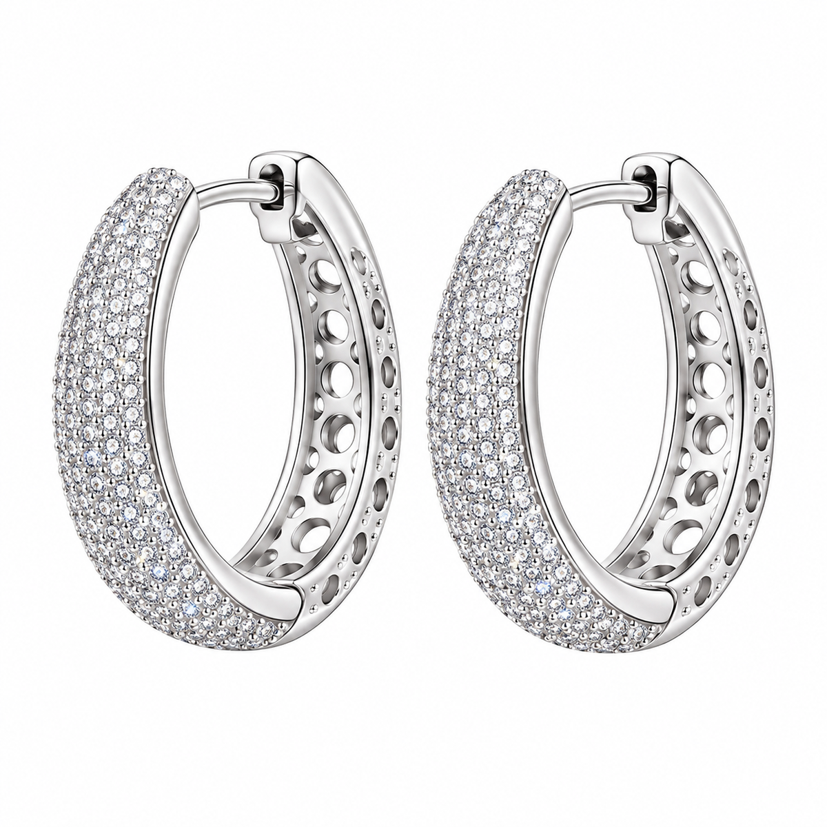 Silver Spark Hoops ✨