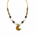 Golden Crescent Necklac