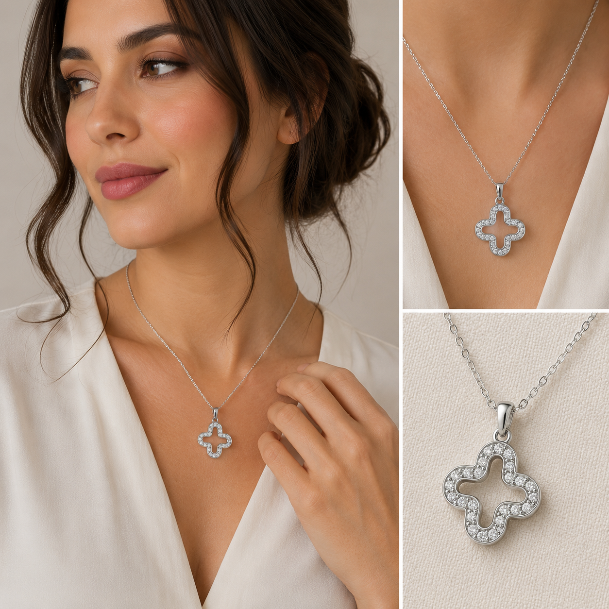 Crystal Clover Necklace ✨