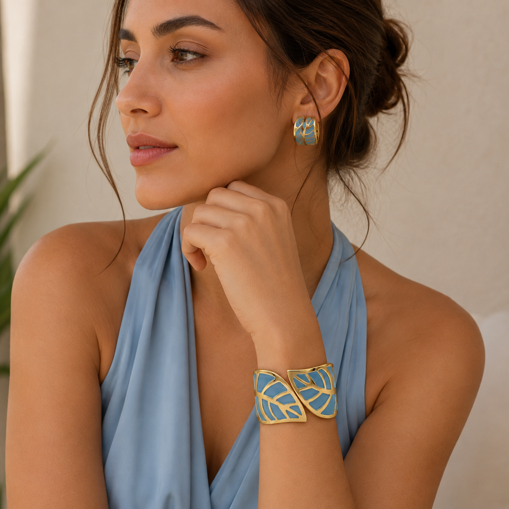 Gold Leaf Cuff Bracelet