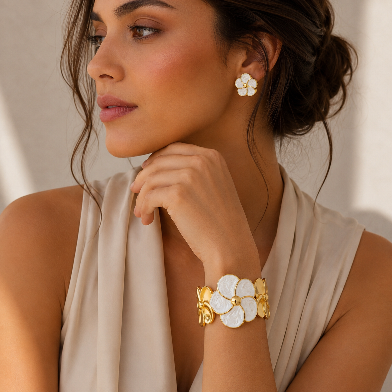 Gold Floral Bracelet