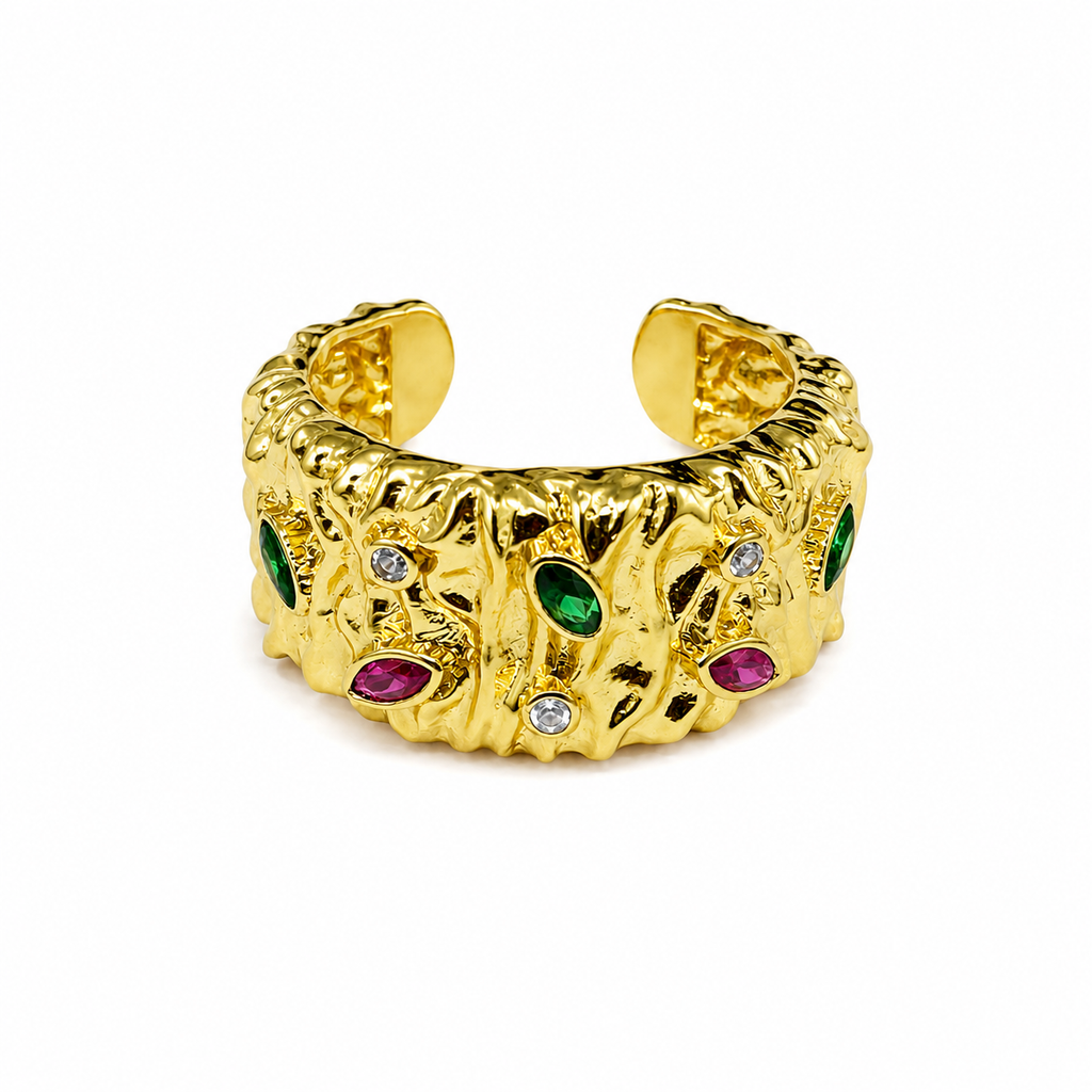 Textured Gemstone Statement Ring
