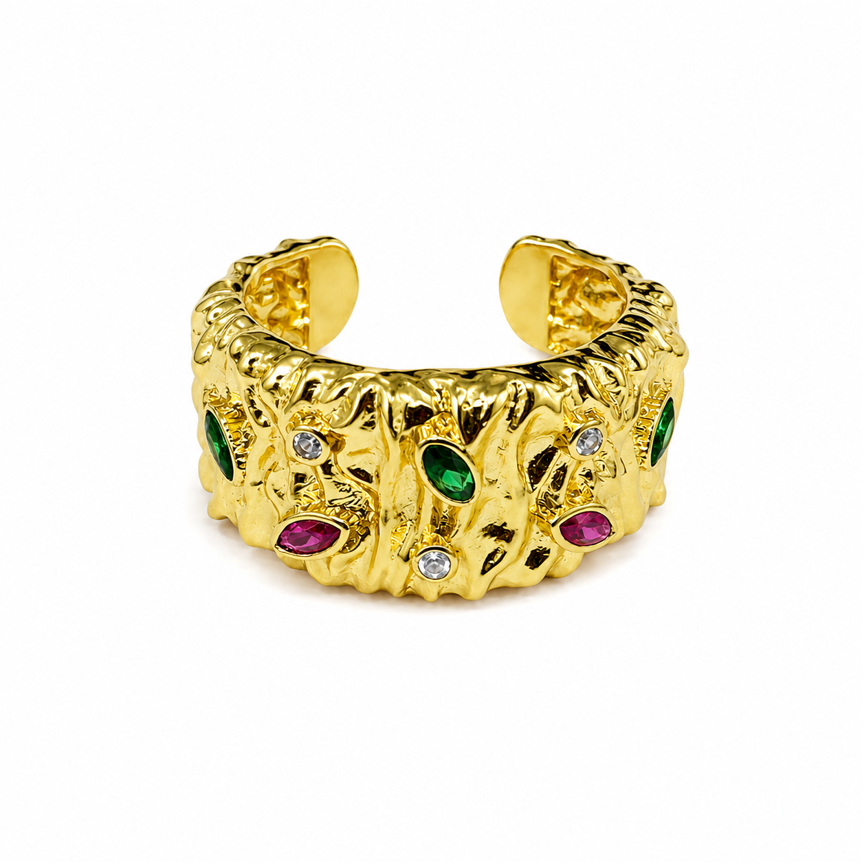 Textured Gemstone Statement Ring