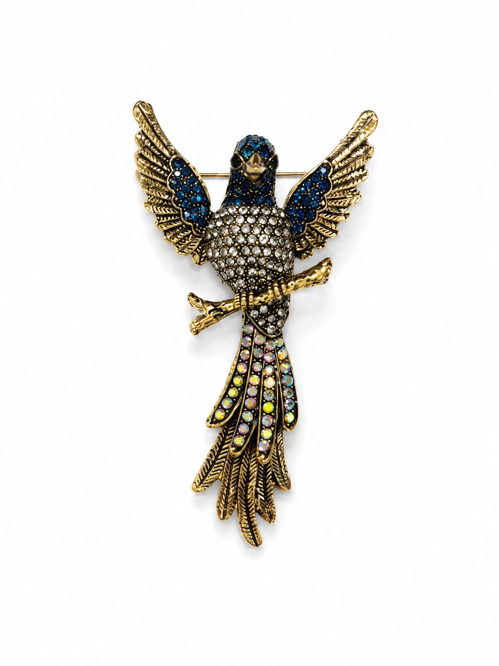 Elegant Parrot Brooch