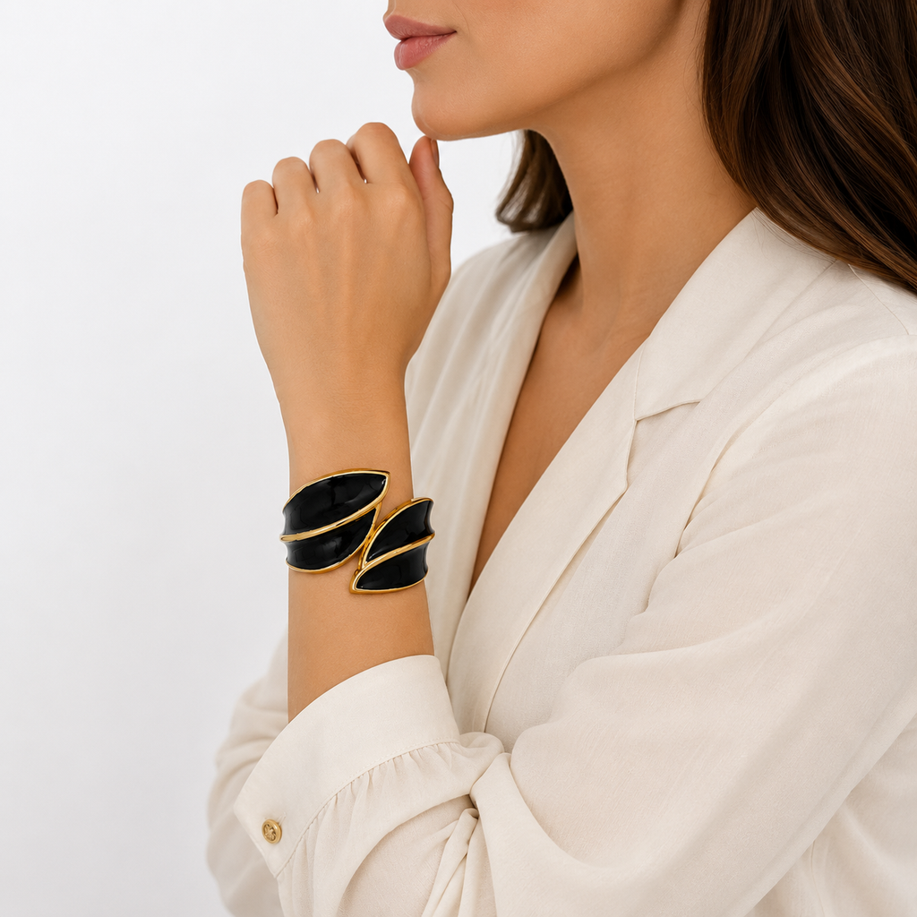 Elegant Black Gold Bracelet