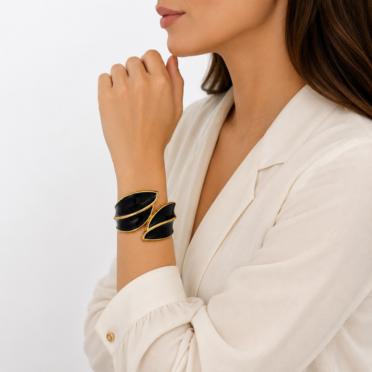 Elegant Black Gold Bracelet
