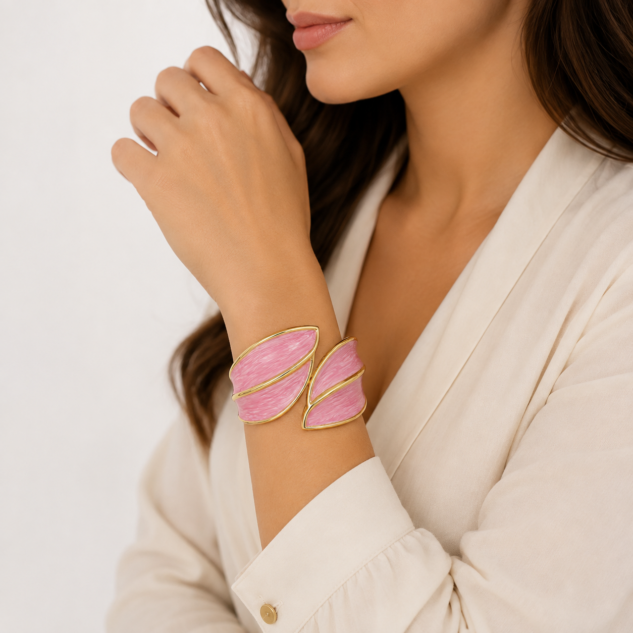 Elegant Pink Gold Bracelet