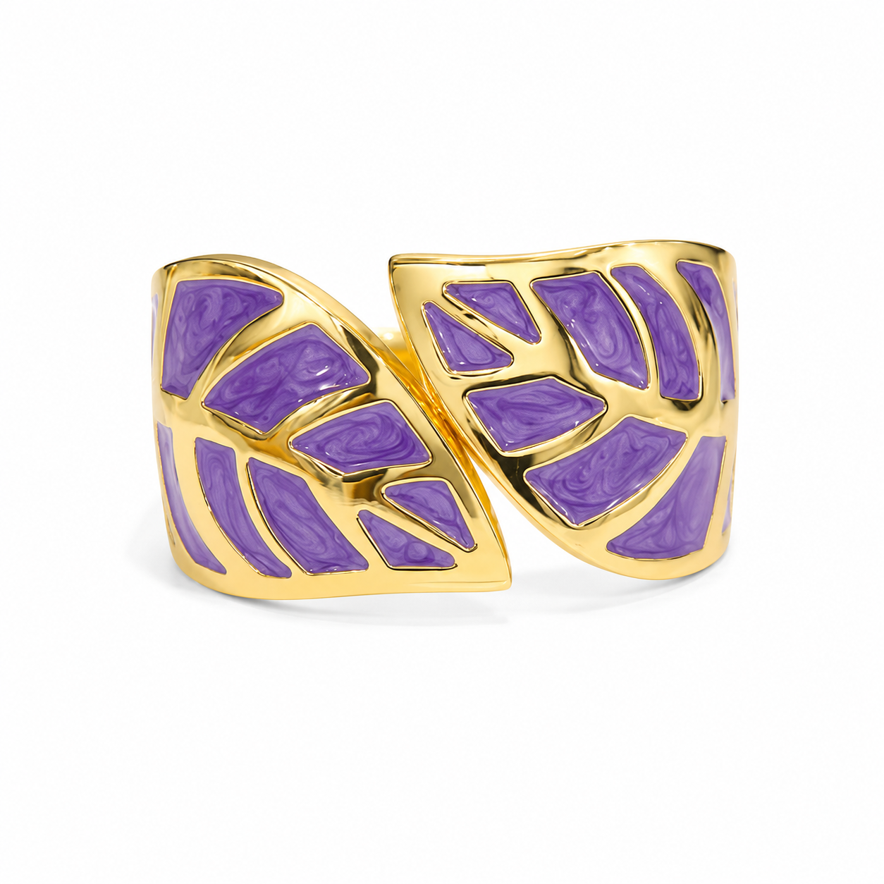 Purple Gold Cuff Bracelet