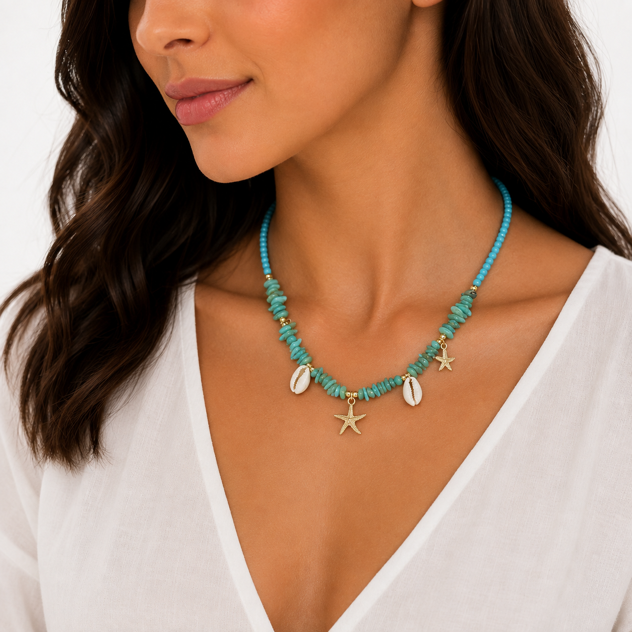 Turquoise Starfish Necklace