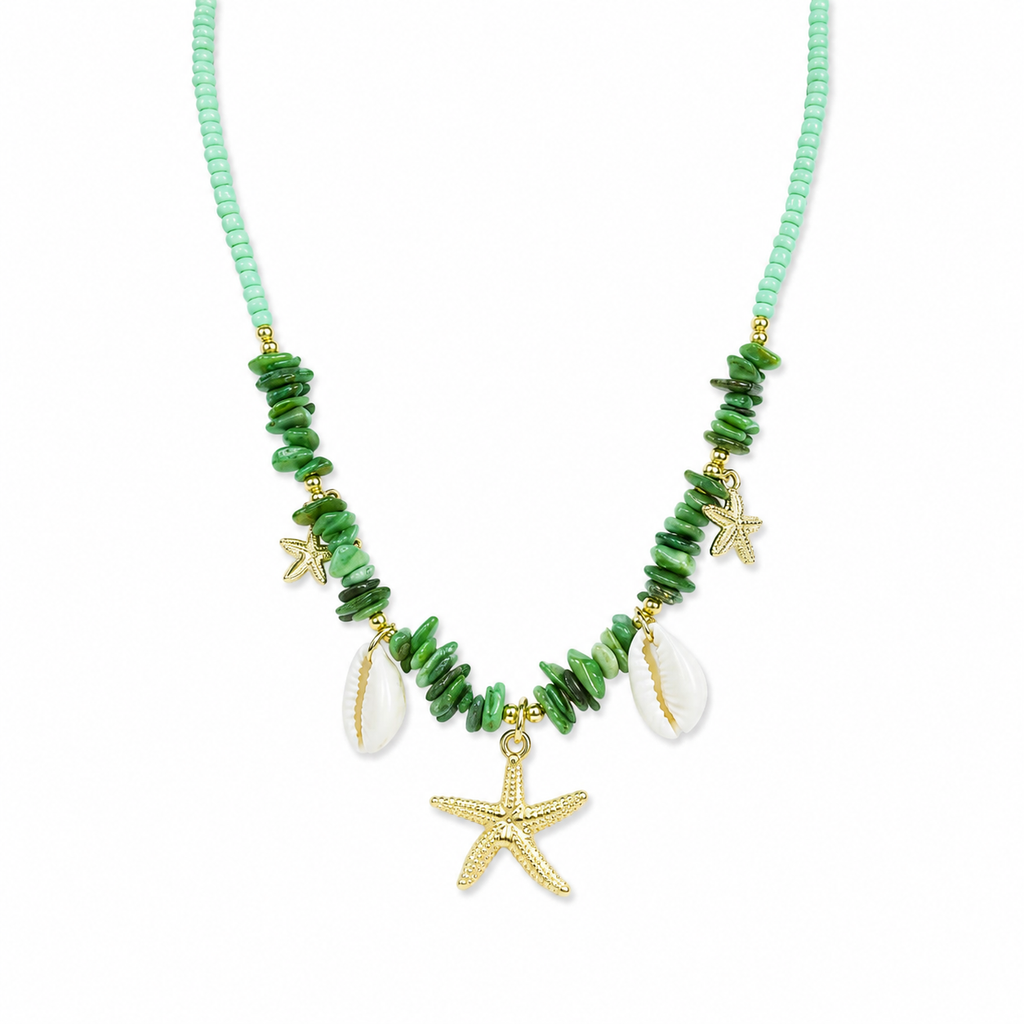 Green Seashell Necklace