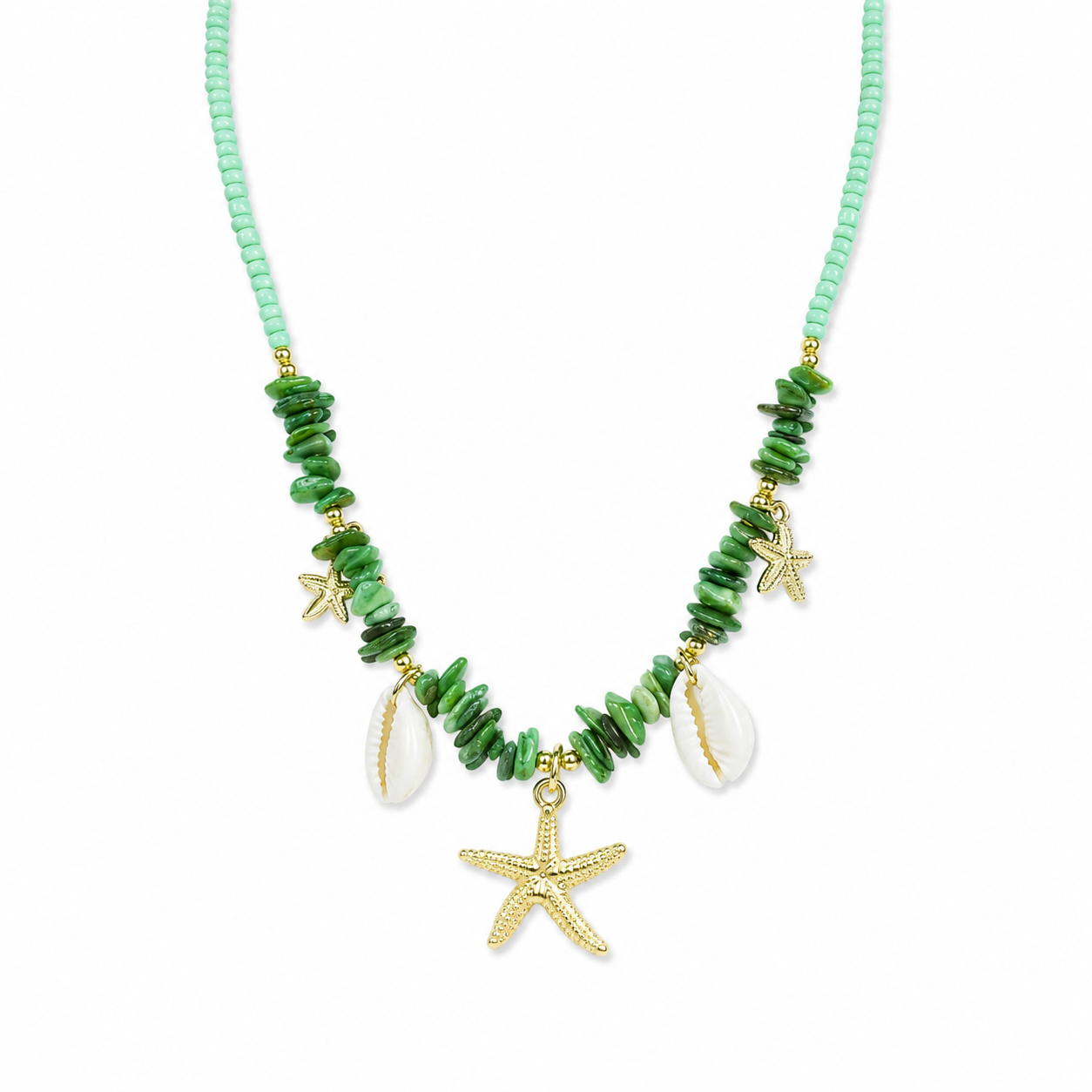 Green Seashell Necklace