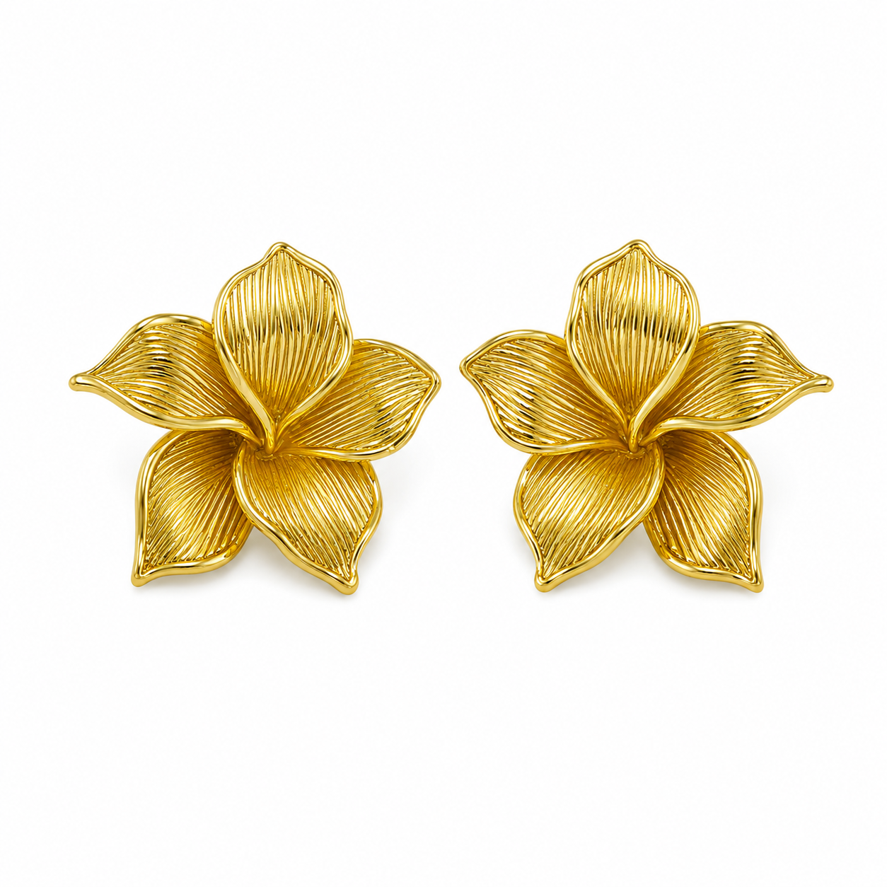 Gold Floral Earrings