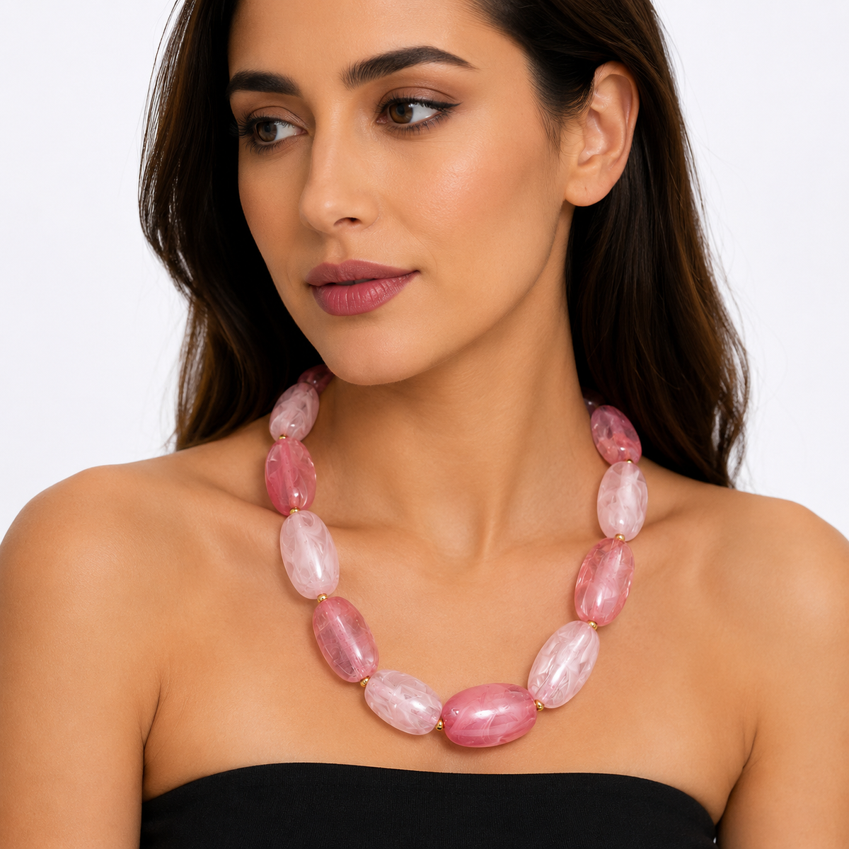 Pink Rose Quartz Necklace 🌸