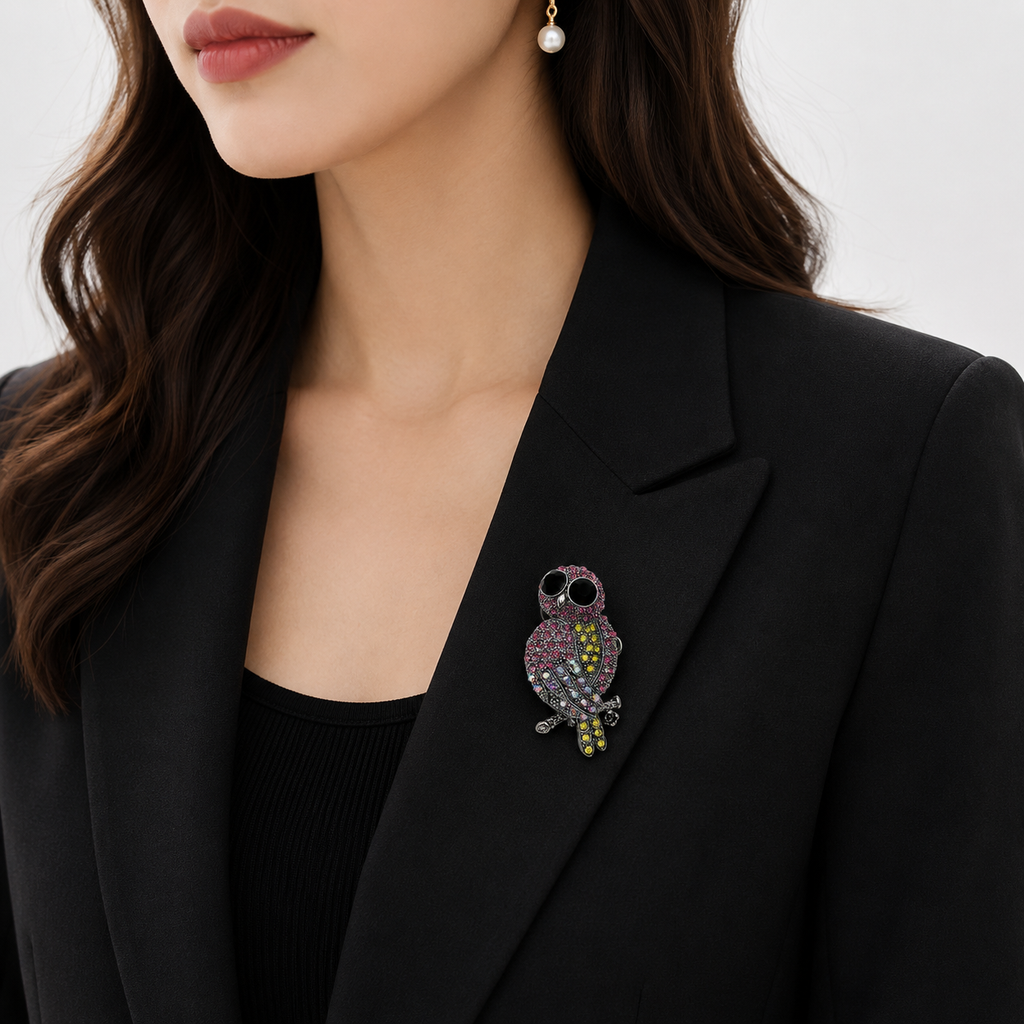 Jeweled Owl Brooch 🦉✨