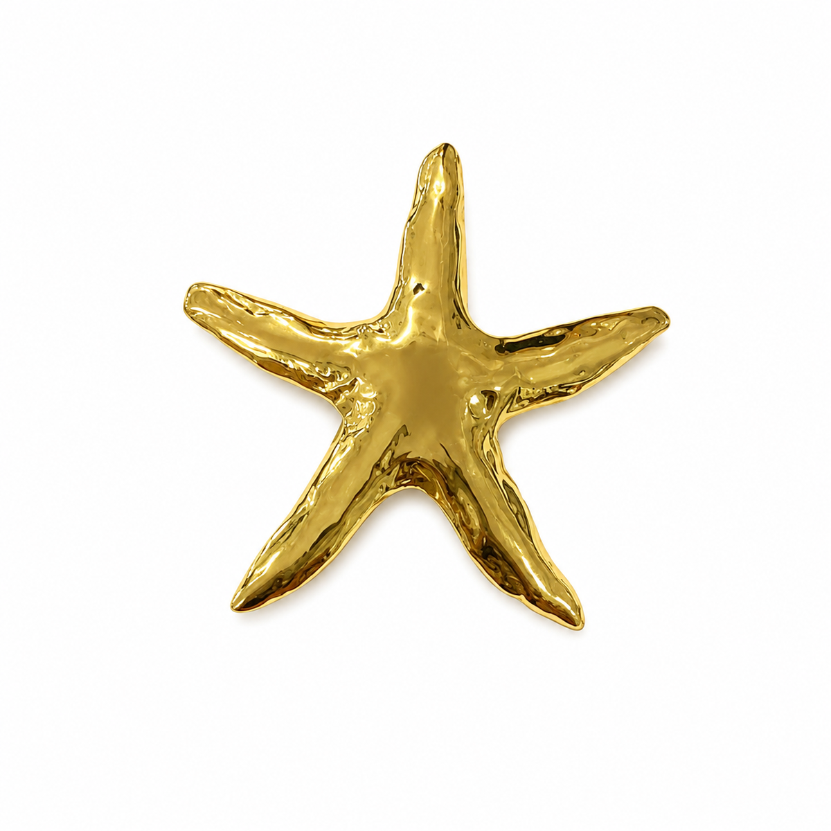 Elegant Gold Starfish Brooch