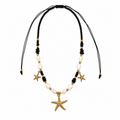 Black & Gold Starfish Necklace