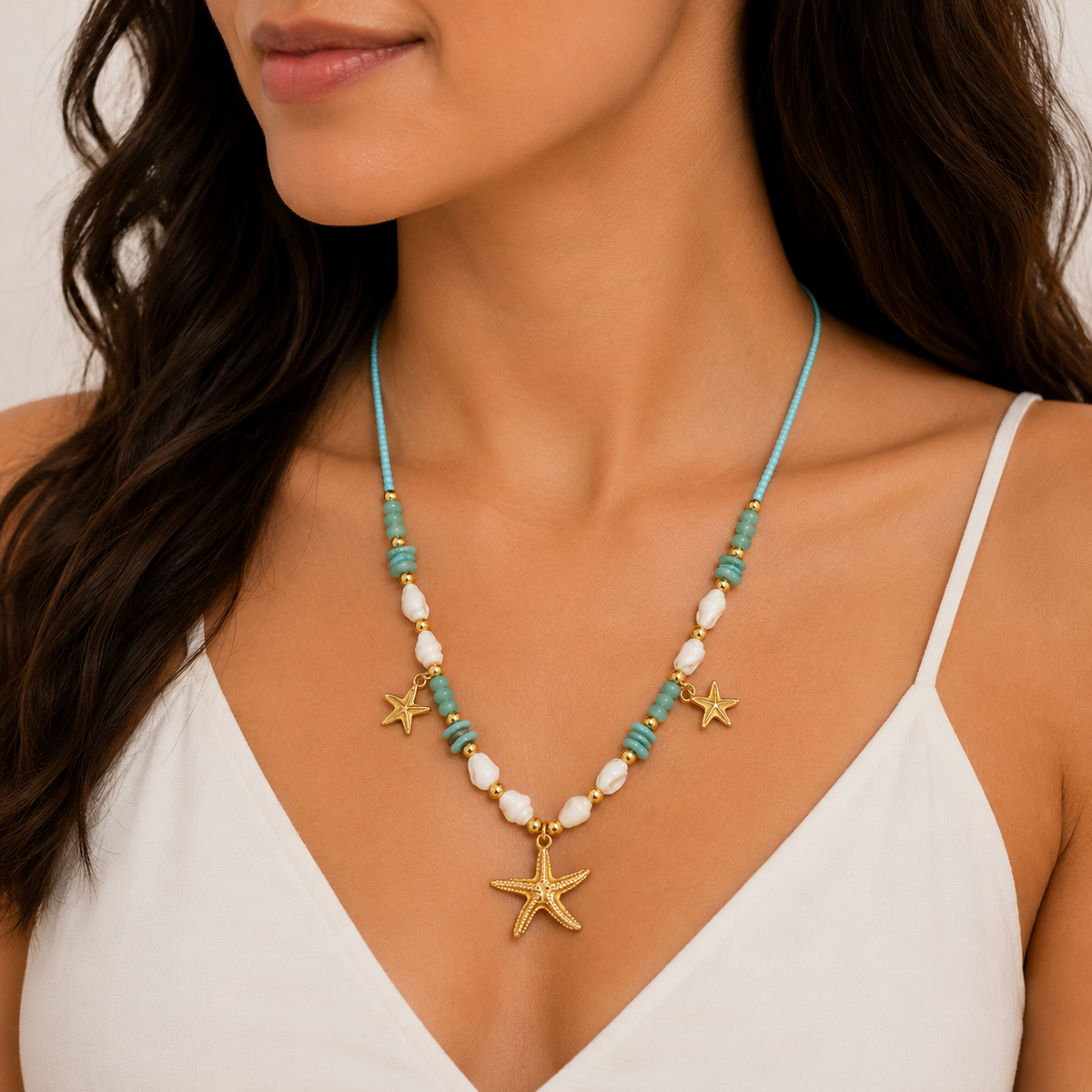 Turquoise Starfish Necklace