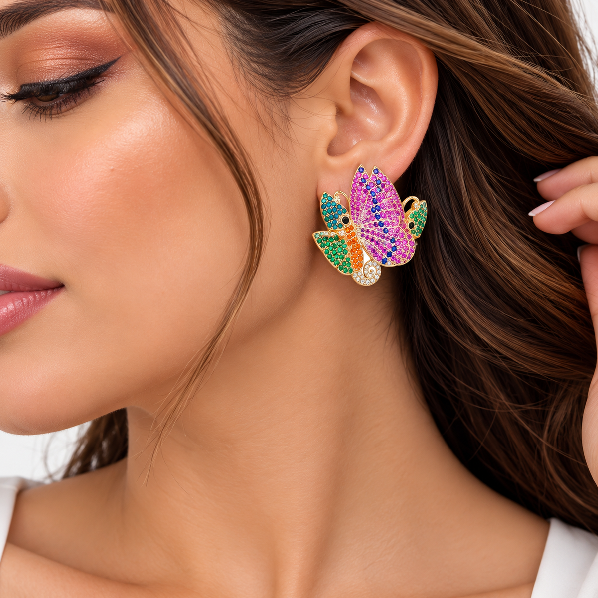 Rainbow Butterfly Earrings