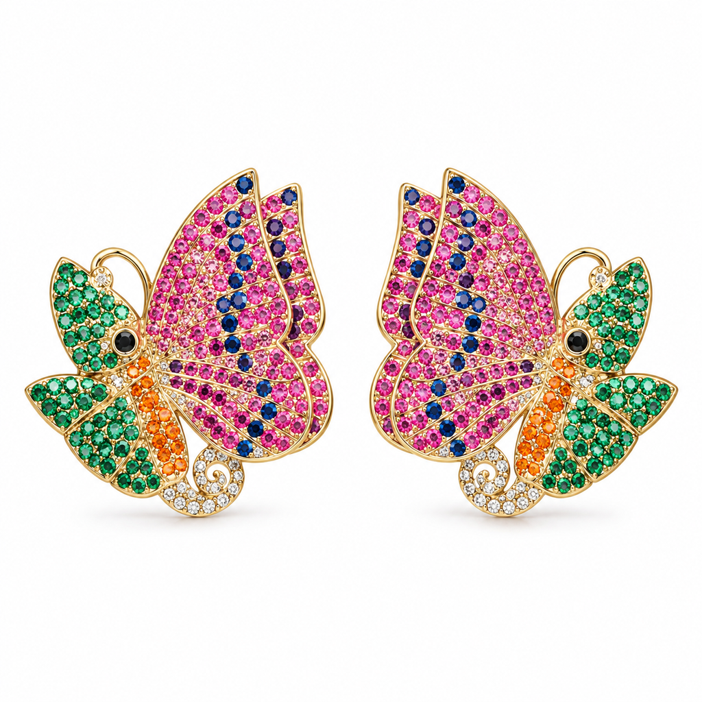Rainbow Butterfly Earrings