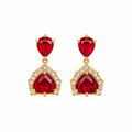 Ruby Elegance Drop Earrings ❤️✨