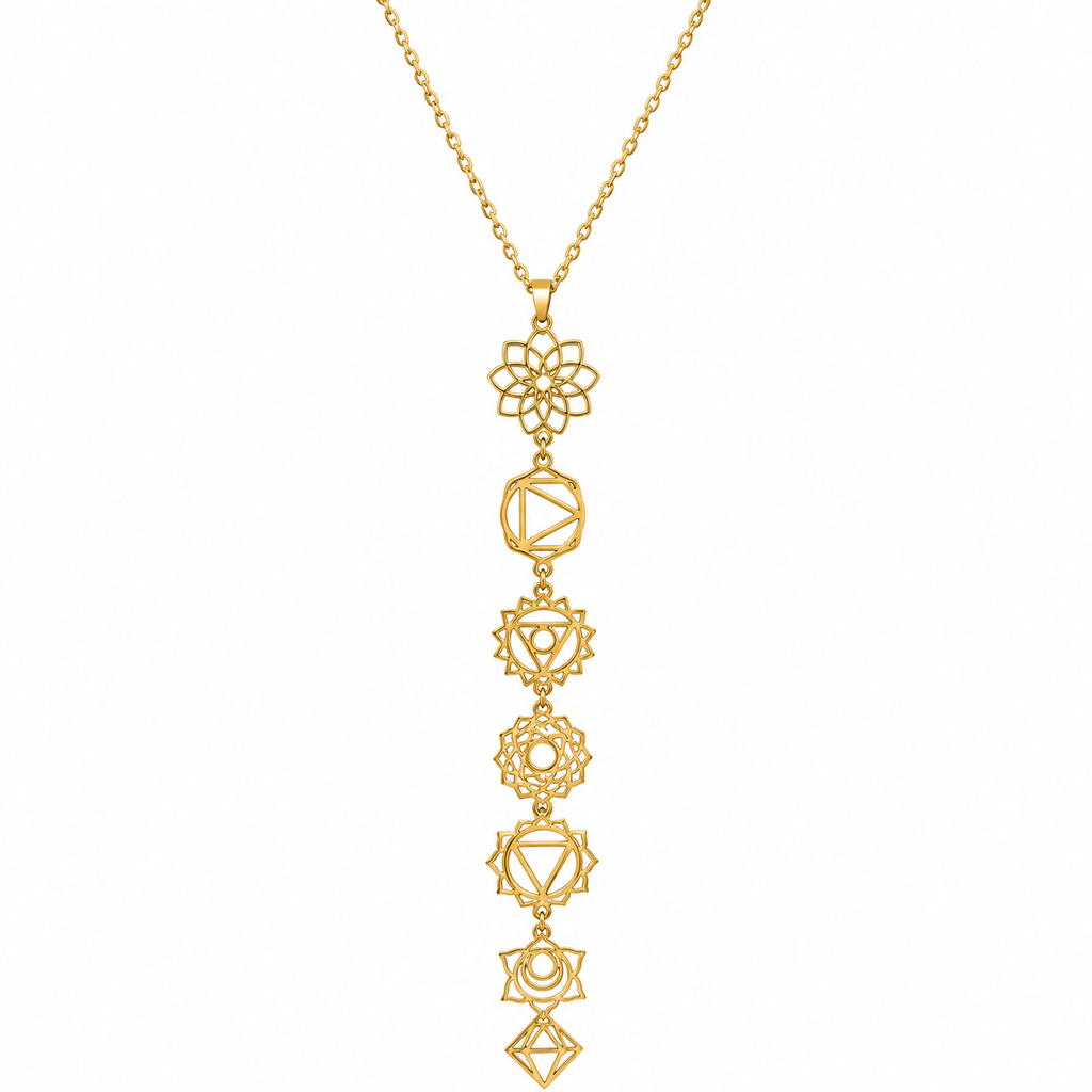 Golden Chakra Long Pendant ✨