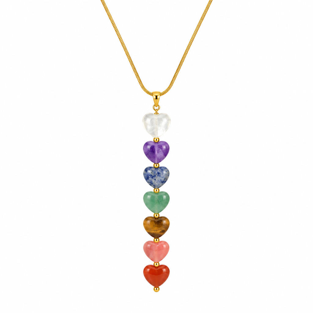 Rainbow Heart Gemstone