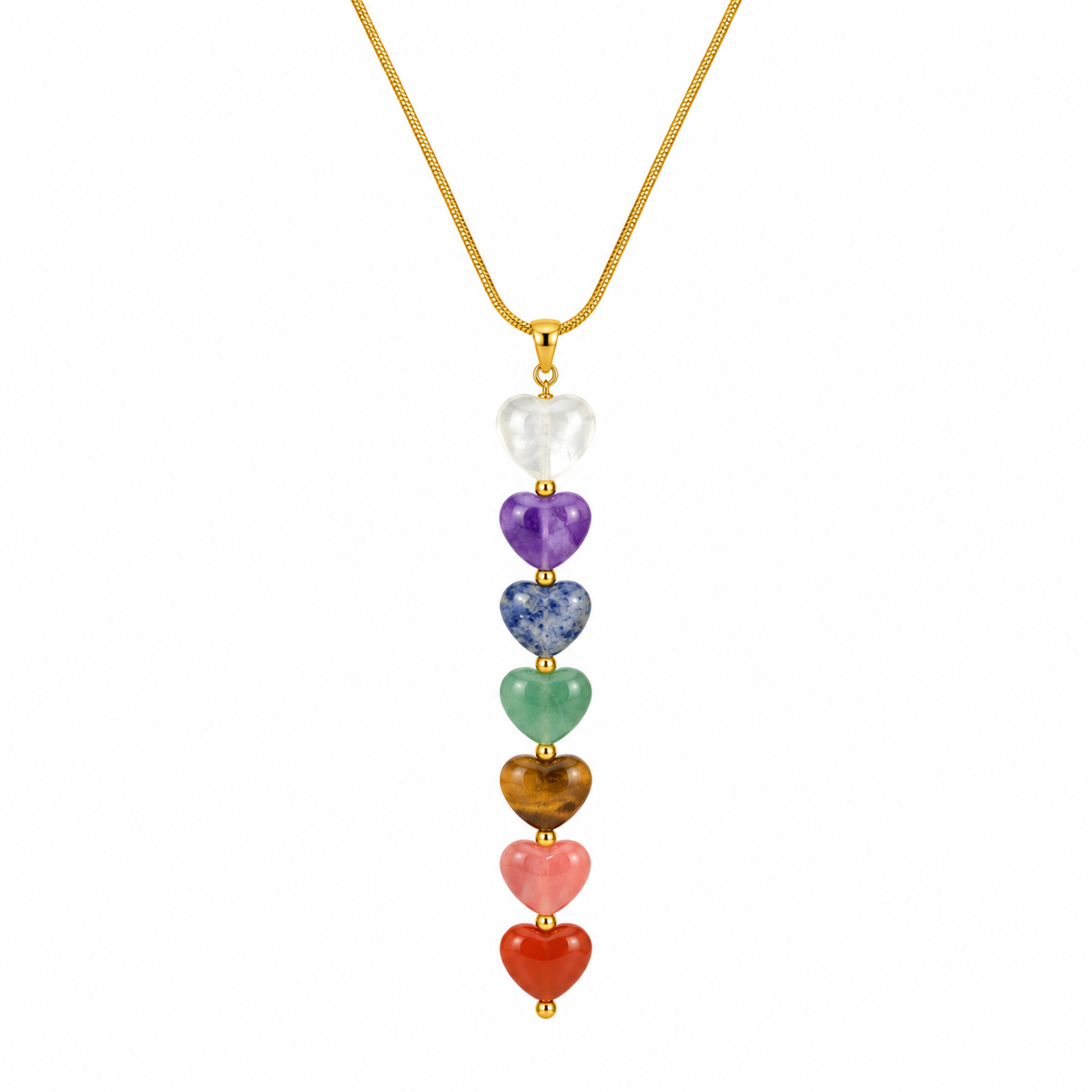 Rainbow Heart Gemstone