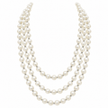 Elegant Three-Strand Pearl Necklace.