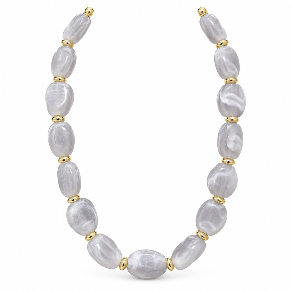 Elegant Lavender Marble Necklace