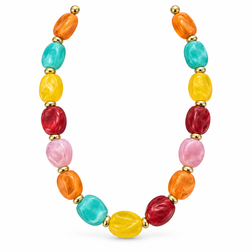 Colorful Beaded Statement Necklace