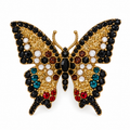 Elegant Crystal Butterfly Brooch