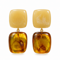 Elegant Amber Statement Earrings