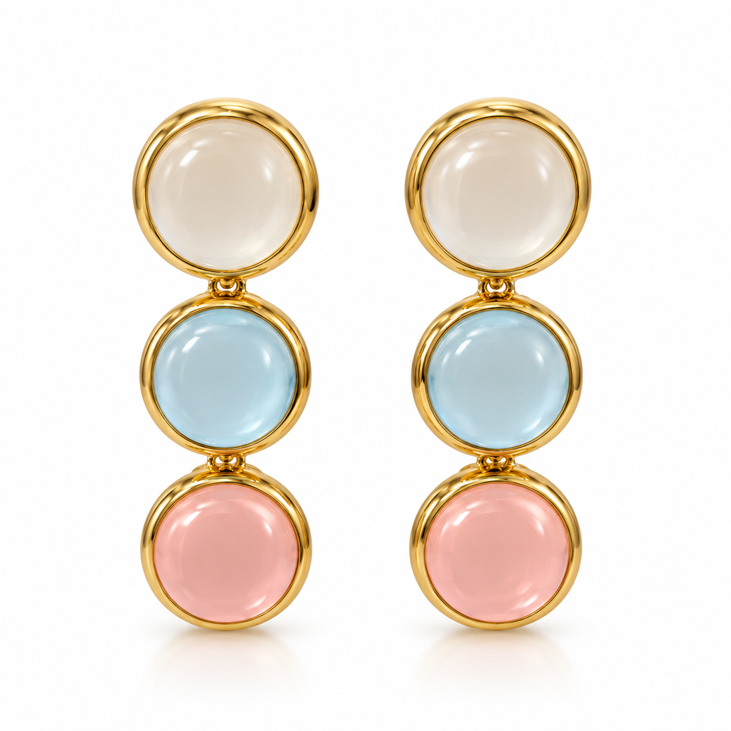 Elegant Pastel Drop Earrings