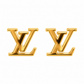 Elegant Gold LV Stud Earrings
