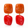 Elegant Orange Red Earrings